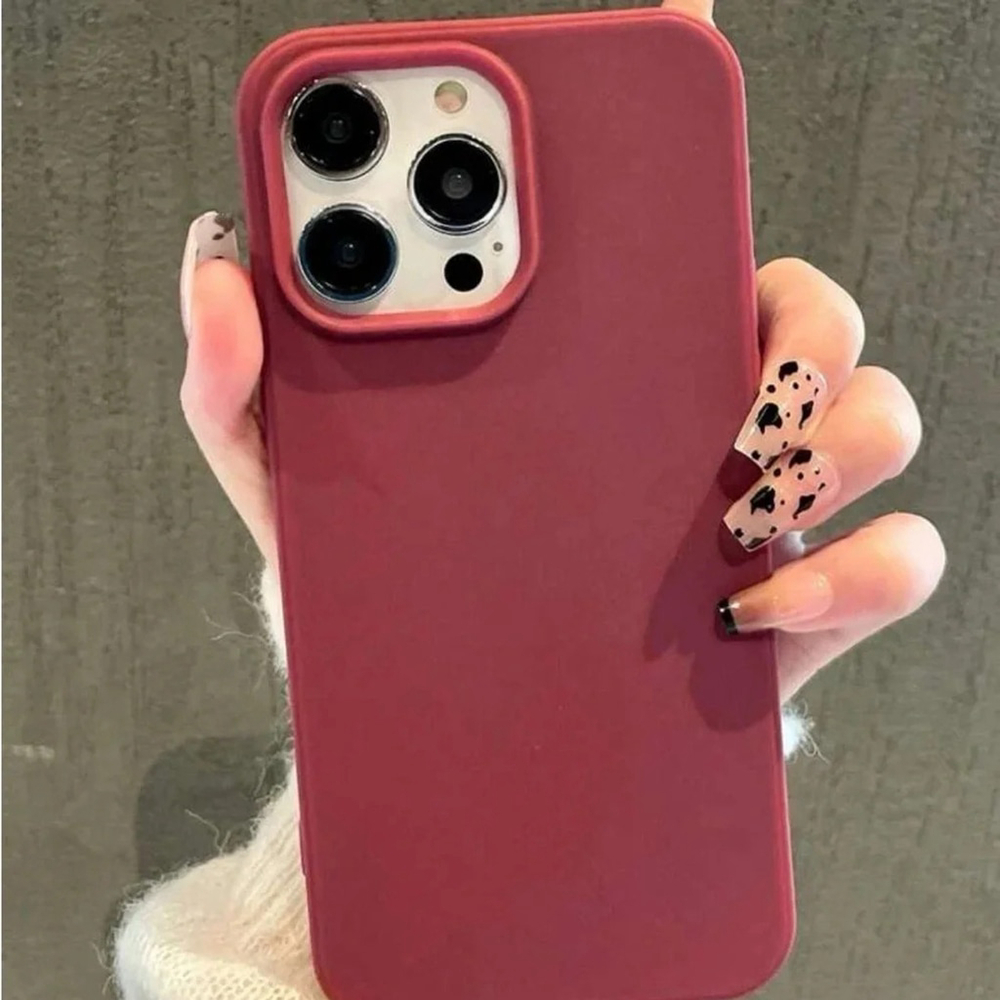 ⚠️Clearance iPhone 14/Pro/Pro Max Solid Burgundy Phone Case SAU - Picture 2 of 3